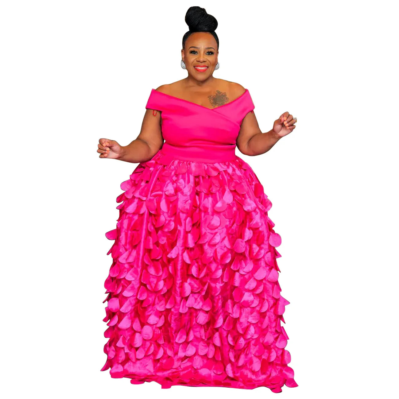 XL-5XL Plus Size Elegant Maxi Dress 2024 Autumn Women Bohemian Dress Casual Short Sleeve Robe Off Shoulder Dress Oversize