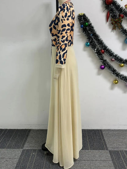 L-3XL Plus Size Clothes Dresses Women Robes Summer Spring 3/4 Sleeve Street Style Casual 3XL Big Size Long Maxi Dress Oversize