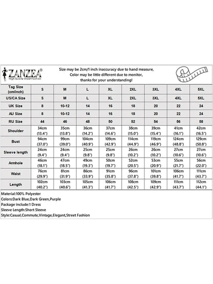 2025 ZANZEA Vintage Women Printing Dresses Elegant Party Vestido Summer Short Sleeve Long Shirt Robe Puff Sleeve A-Line Sundress