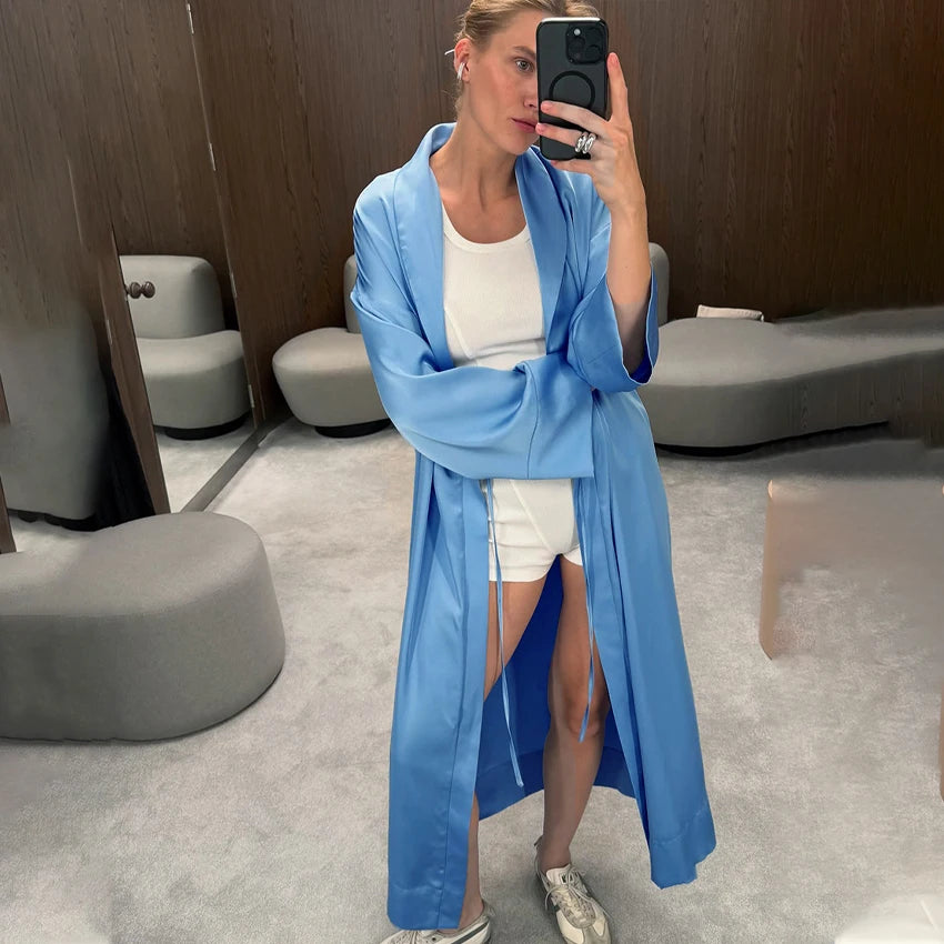 Para Praia Rayon Bathrobe Womens Kimono Satin Long Robe Sexy Lingerie Classic Muslim Dress Nightgown Sleepwear Nightgowns