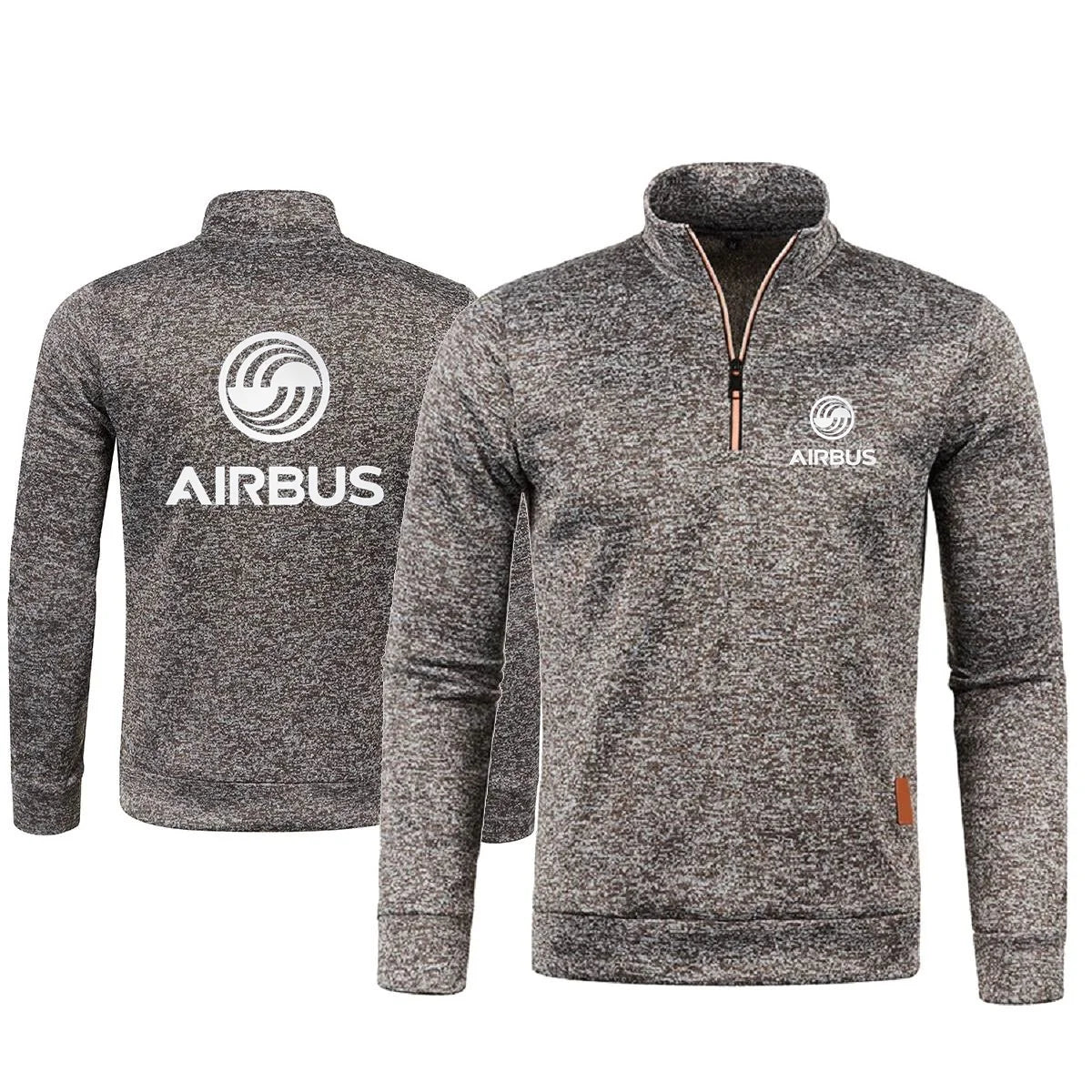 Men 2Pcs Sets Hoodies Pants Sweatshirts Half Zipper Soft Fleece Turtleneck Sweater AIRBUS AVIATION Flight Airbusfan A320