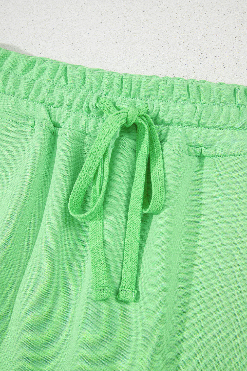 Light Grey French Terry Drawstring Mini Skort with Pockets