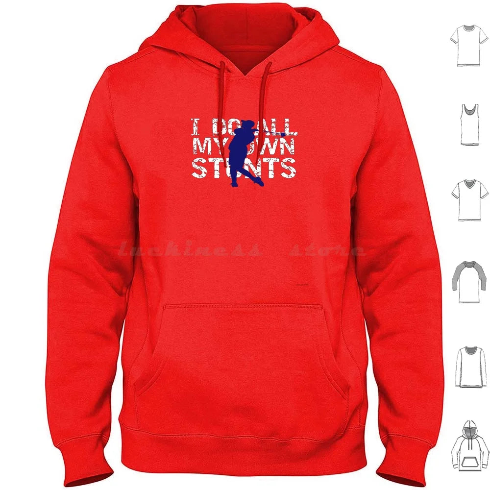 Golf I Do My Own Stunts Golfer Gift Hoodie Cotton Long Sleeve Golf Golf Course Golf Cart Golfer Golf Golfing Hole In