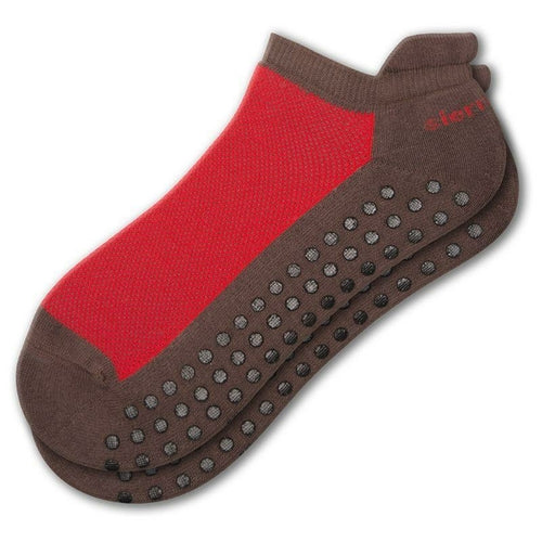 Heel Tab Mesh Top Cotton Anklet Socks with Non-Skid Women's Gripper