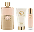 Coffret Cadeau Gucci Guilty pour Femme 3 Pièces (Spray Eau de Parfum 3 Onces + Lotion Corporelle Parfumée 1.6 Onces + Spray Eau de Parfum de Voyage 0.5 Once)
