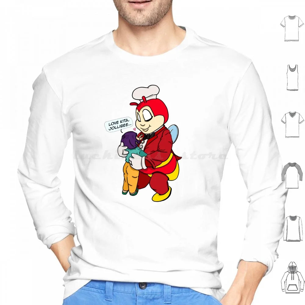 Jollibee Love Kita Pinoy Filipino Hoodie Cotton Long Sleeve Putangina Tangina Tangina Lifestyle Pinoy Pinay Filipino