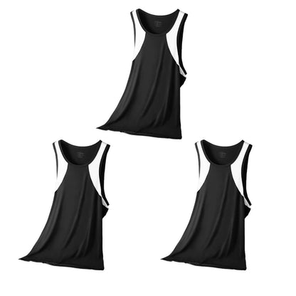 3PCSA comfortable and breathable vest man, a halter top, hurdling, short-sleeved young man, sports running, sleeveless T-shirt,