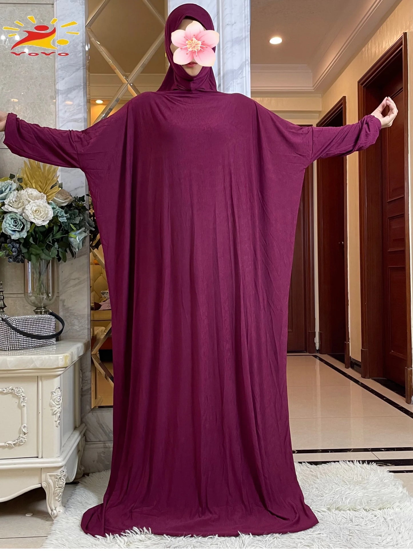 New One Piece Ramadan Muslim Prayer Hijab Garment Women Casual Hooded Abaya Full Cover Long Sleeve Dress Islam Dubai Modest Robe