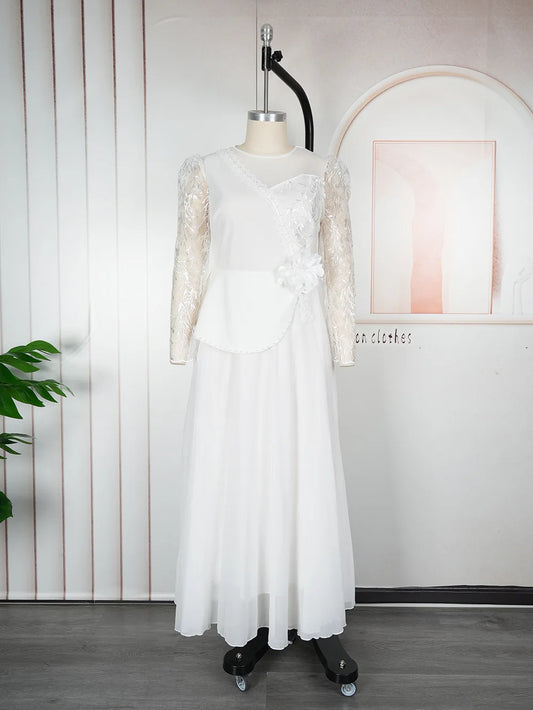 Plus Size African Party Long Dresses for Women  New Dashiki Ankara Sequin Evening Gowns Turkey Outfits Robe Africa Clothing