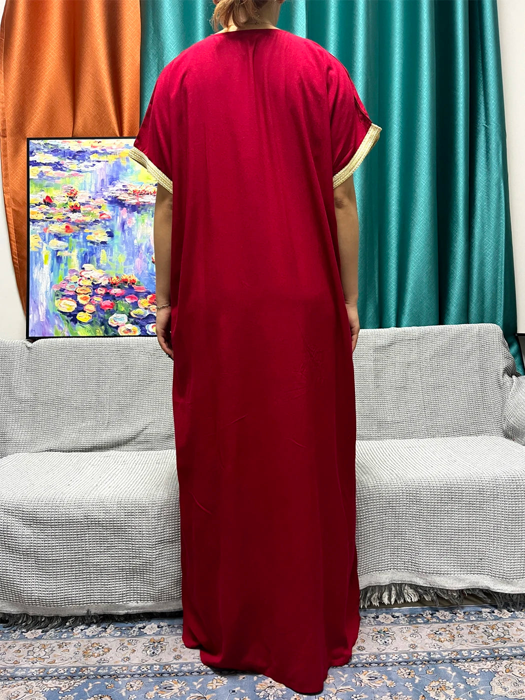 Abayas For Women 2024 Dubai New Pure Cotton Appliques Summer Loose Femme Robe Muslim Afreican Islam Dresses With Turban Hijabs