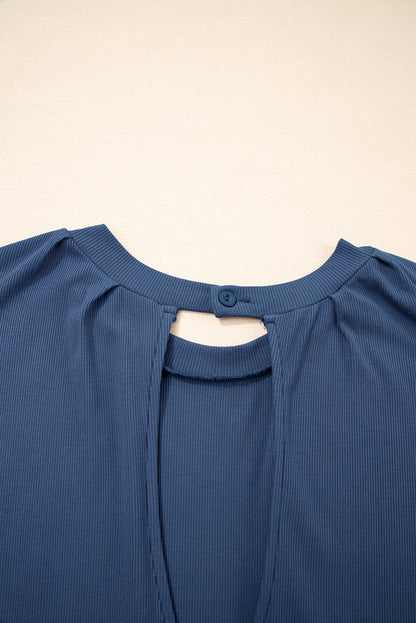 Ashleigh Blue Backless Drawstring Waist Romper