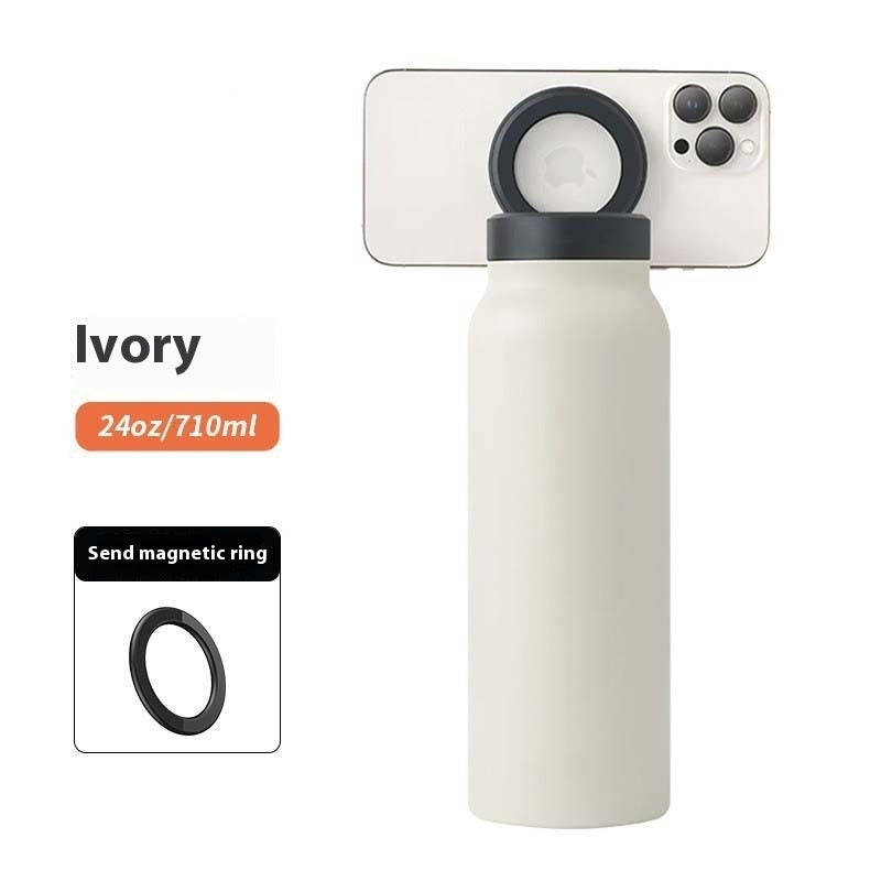 Bouteille Thermique Sportive Magnétique avec Porte-Téléphone