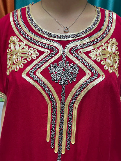 Abayas For Women 2024 Dubai New Pure Cotton Appliques Summer Loose Femme Robe Muslim Afreican Islam Dresses With Turban Hijabs