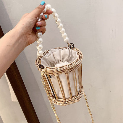 SolunaWeave™ – PearlBox Straw Bag