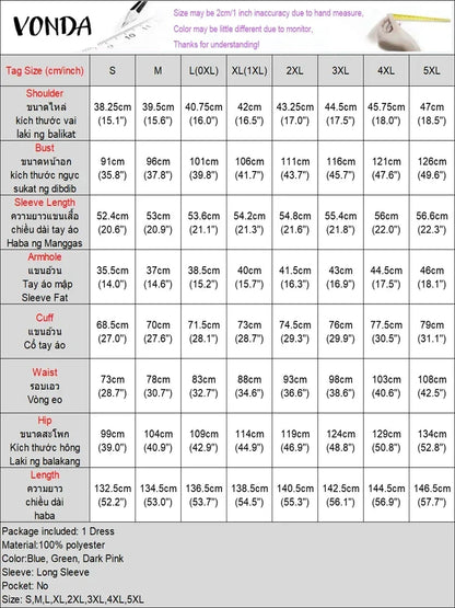 Plus Size 5XL VONDA 2025 Summer Off Sholuder Maxi Dress Women Bohemian Ruffled Printed Vestidos Fashion Casual Floor-Length Robe