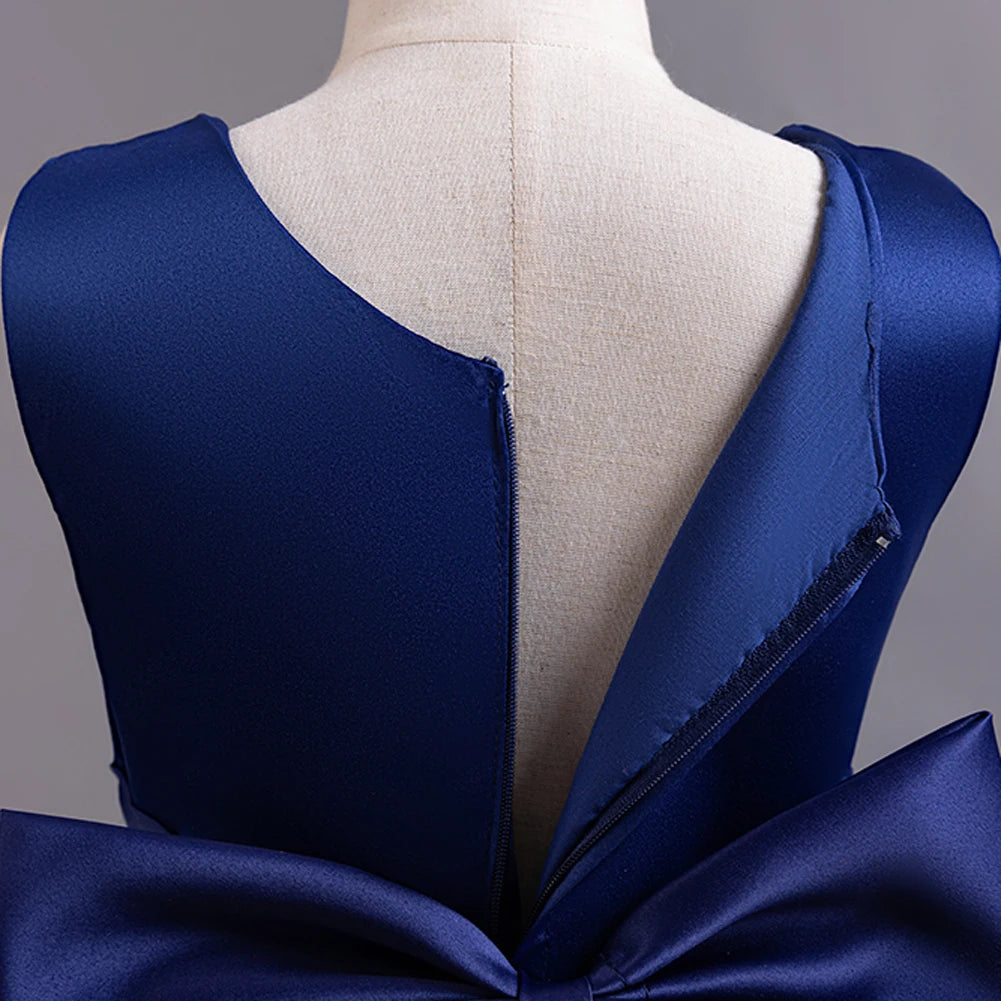 A long dress;Bow Princess Skirt;Piano costumes;Princess dress;Girls' Dress Bow Princess Dress Dress Children's piano birthday ca