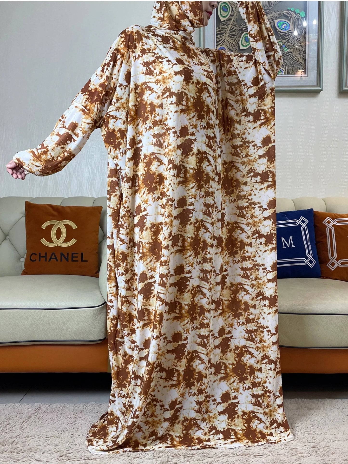 New One Piece Ramadan Muslim Prayer Hijab Garment Women Casual Hooded Abaya Full Cover Long Sleeve Dress Islam Dubai Modest Robe