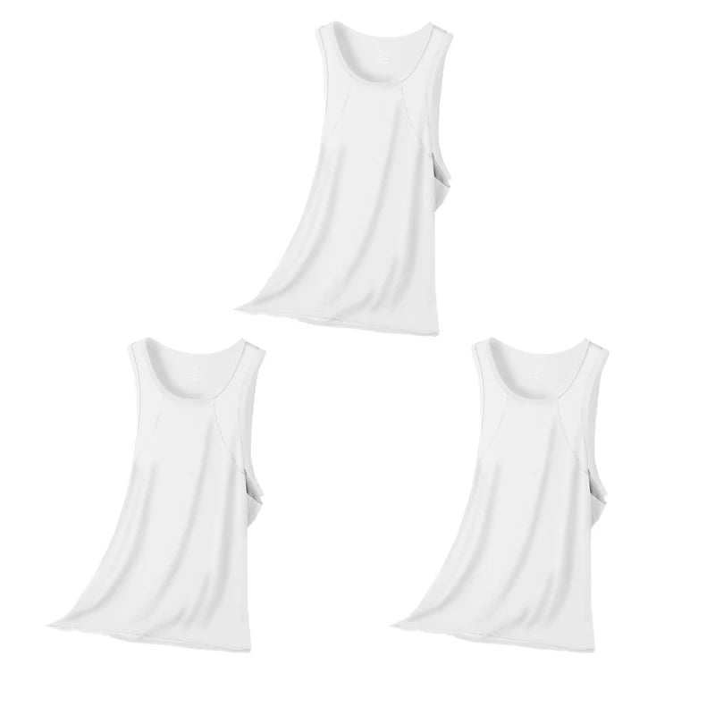3PCSA comfortable and breathable vest man, a halter top, hurdling, short-sleeved young man, sports running, sleeveless T-shirt,