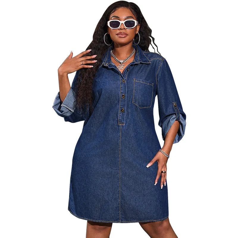 XL-5XL Plus Size Clothes Dresses Women Robes Summer Autumn Loose Street Style Casual 3XL 4XL Big Size Mini Dress Oversized