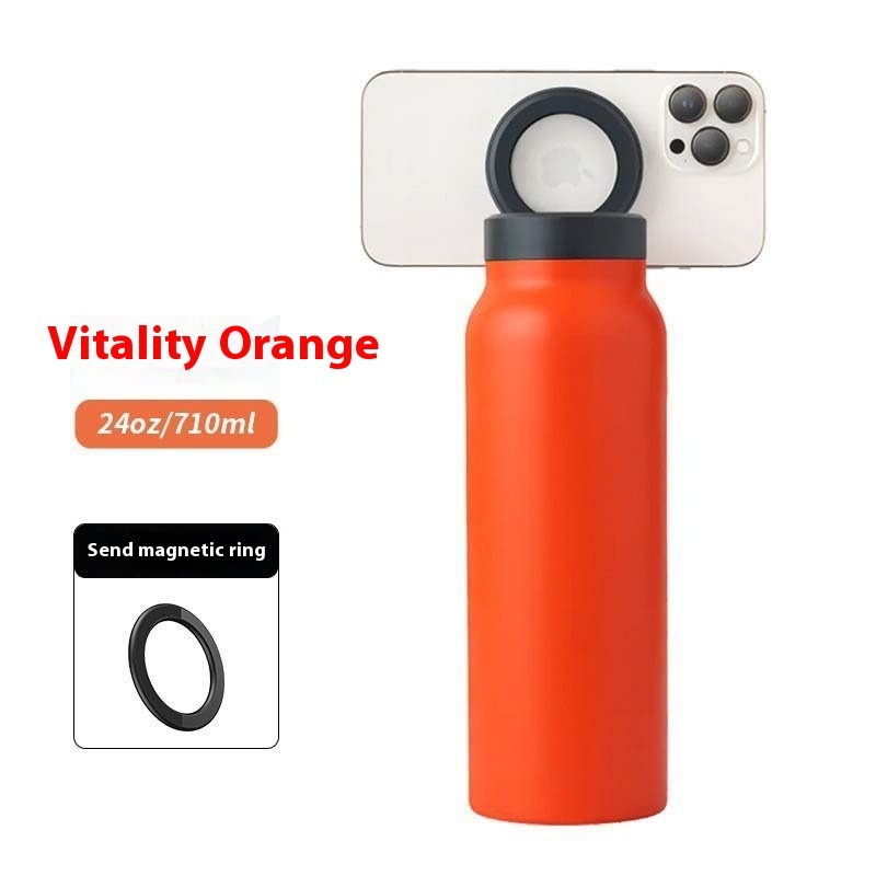 Bouteille Thermique Sportive Magnétique avec Porte-Téléphone