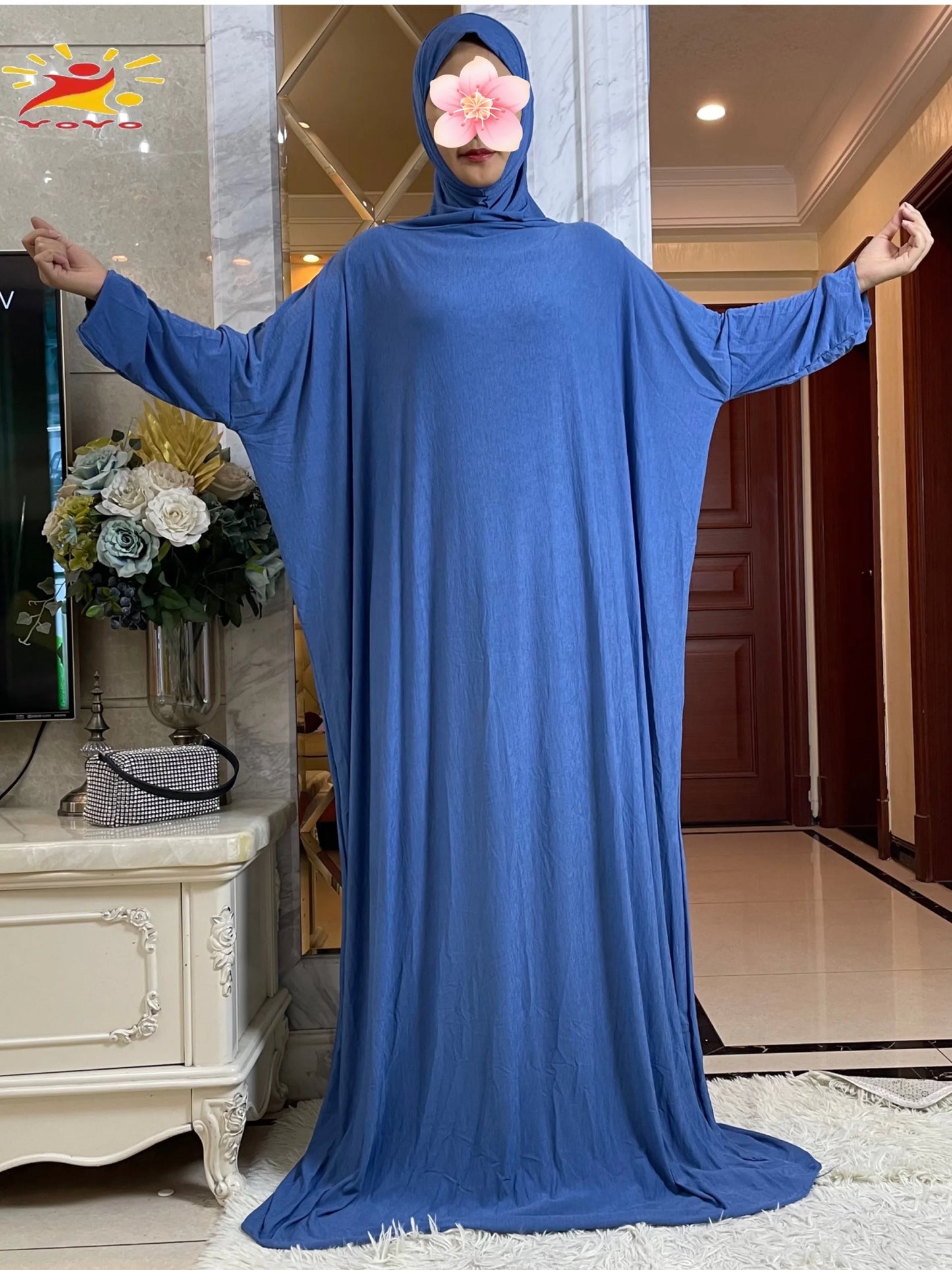 New One Piece Ramadan Muslim Prayer Hijab Garment Women Casual Hooded Abaya Full Cover Long Sleeve Dress Islam Dubai Modest Robe