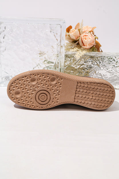 Pink Eyelet PU Leather Patchwork Color Pop Sneakers