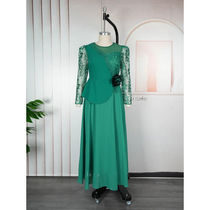 Plus Size African Party Long Dresses for Women  New Dashiki Ankara Sequin Evening Gowns Turkey Outfits Robe Africa Clothing