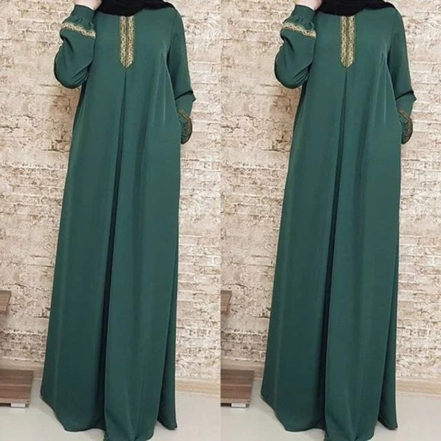 Muslim Ethnic Style Print Abayas Plus Size Dubai Dresses For Women 4xl 5xl Long Sleeve Loose Casual Robe Fashion Ramadan Dress