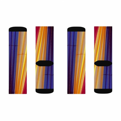 Colorful Striped Fun Novelty Socks Pink