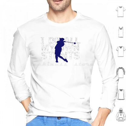 Golf I Do My Own Stunts Golfer Gift Hoodie Cotton Long Sleeve Golf Golf Course Golf Cart Golfer Golf Golfing Hole In