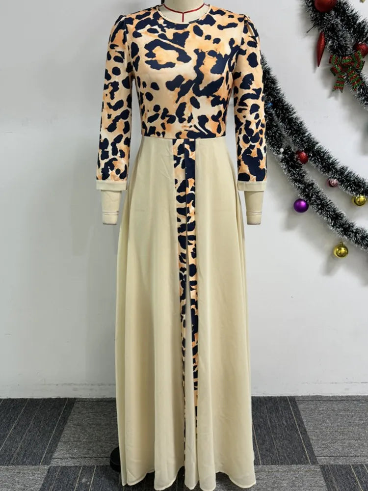 L-3XL Plus Size Clothes Dresses Women Robes Summer Spring 3/4 Sleeve Street Style Casual 3XL Big Size Long Maxi Dress Oversize