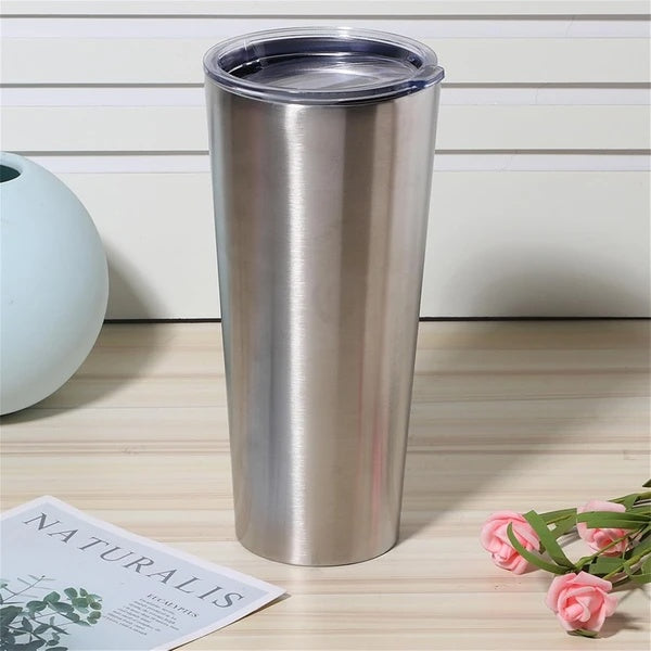 Mug en Acier Inoxydable de 30oz avec Couvercle Transparent, Mug de Voyage à Double Paroi pour Café et Eau, Idéal pour Maison