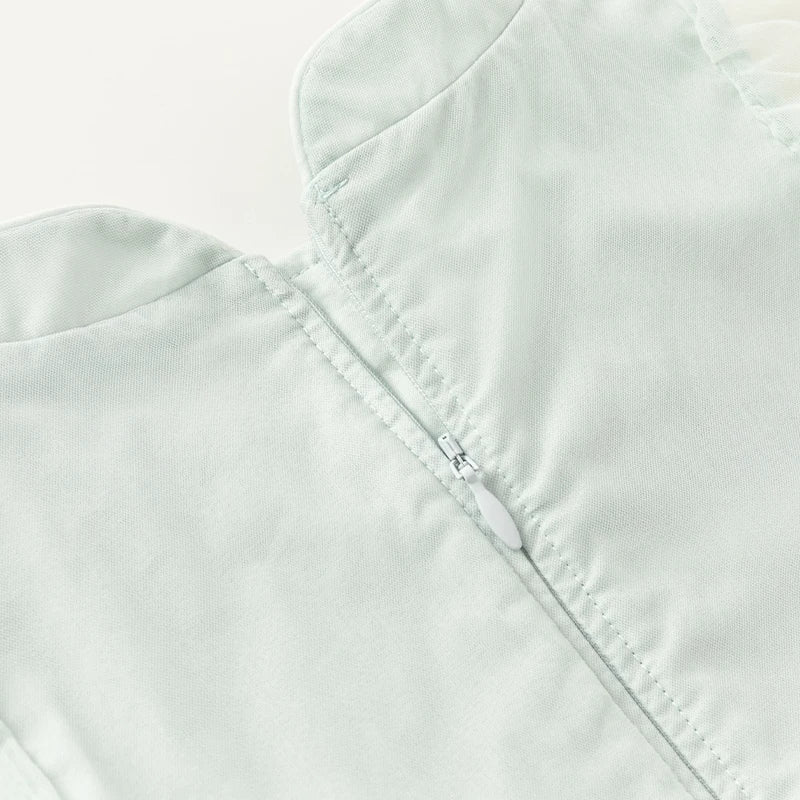 Dave Bella Girl's Princess Dress 2024 New Summer Children's Baby Short Sleeves Mesh Cute Sweet Charm Fashion Casual DB2241022