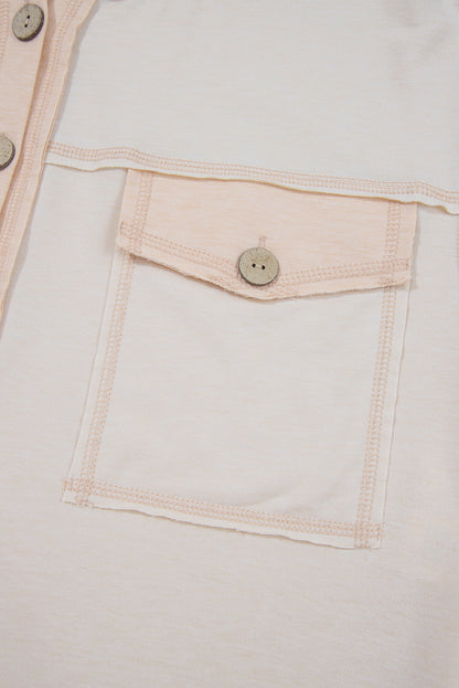 Jet Stream Patchwork Pocket Short Sleeve Jumpsuit