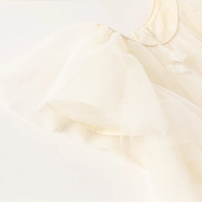 Dave Bella Girl's Princess Dress 2024 New Summer Children's Baby Mesh Noble Cute Sweet Charm Gentle Party DB2240172