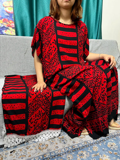 Muslim Abayas For Women 2024 Printed Cotton Short Sleeve Loose Fit Femme Robe Moroccan Caftan Nigeria Drsses With 80x160cm Sarf