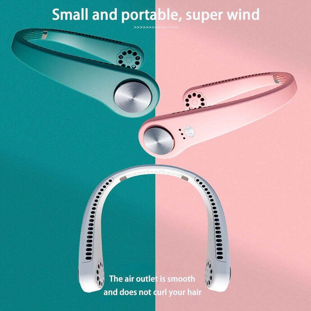 Ventilateur Portable USB à Porter Autour du Cou, Rafraîchisseur d'Air, Petit Climatiseur Électrique