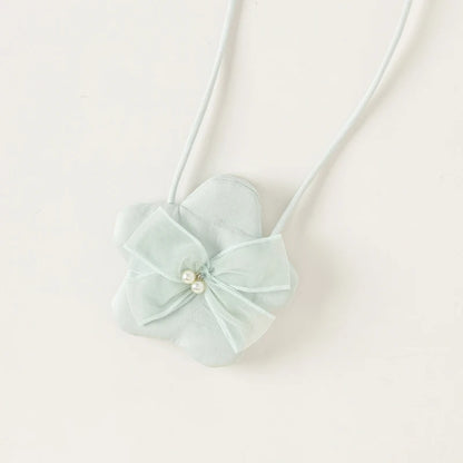 Dave Bella Girl's Princess Dress 2024 New Summer Children's Baby Short Sleeves Mesh Cute Sweet Charm Fashion Casual DB2241022