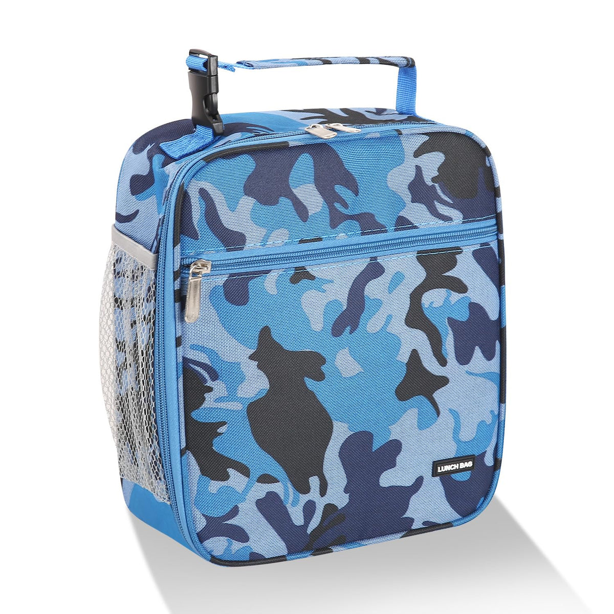 AYEANY Boîte à lunch Sac à lunch pour hommes et femmes Boîte à lunch Sacs à lunch Sac isotherme Boîte à lunch réfrigérante (Camo bleu)