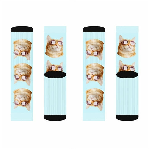 Cat with Sunglasses Socks