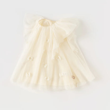 Dave Bella Girl's Princess Dress 2024 New Summer Children's Baby Mesh Noble Cute Sweet Charm Gentle Party DB2240172