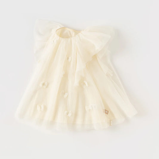 Dave Bella Girl's Princess Dress 2024 New Summer Children's Baby Mesh Noble Cute Sweet Charm Gentle Party DB2240172