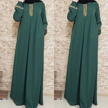 Muslim Ethnic Style Print Abayas Plus Size Dubai Dresses For Women 4xl 5xl Long Sleeve Loose Casual Robe Fashion Ramadan Dress