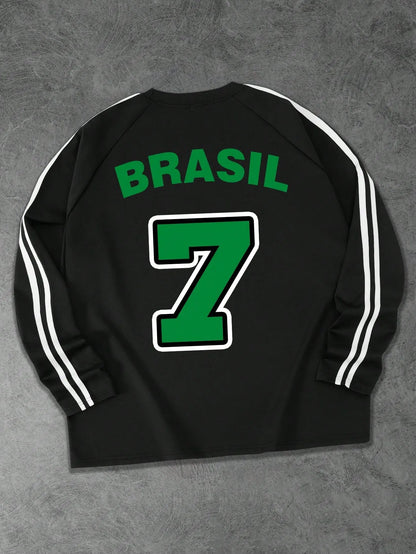 The new men's long-sleeved T-shirt for Spring and Autumn 2025 is casual soft and comfortable with 3D digital printing