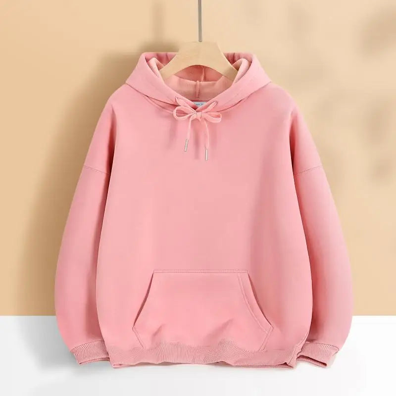 New Winter Custom Graphic Men's Plush Hoodies Drop Shoulder Thick Women's Sweatshirts Personalized Print Casual Cotton Pullovers