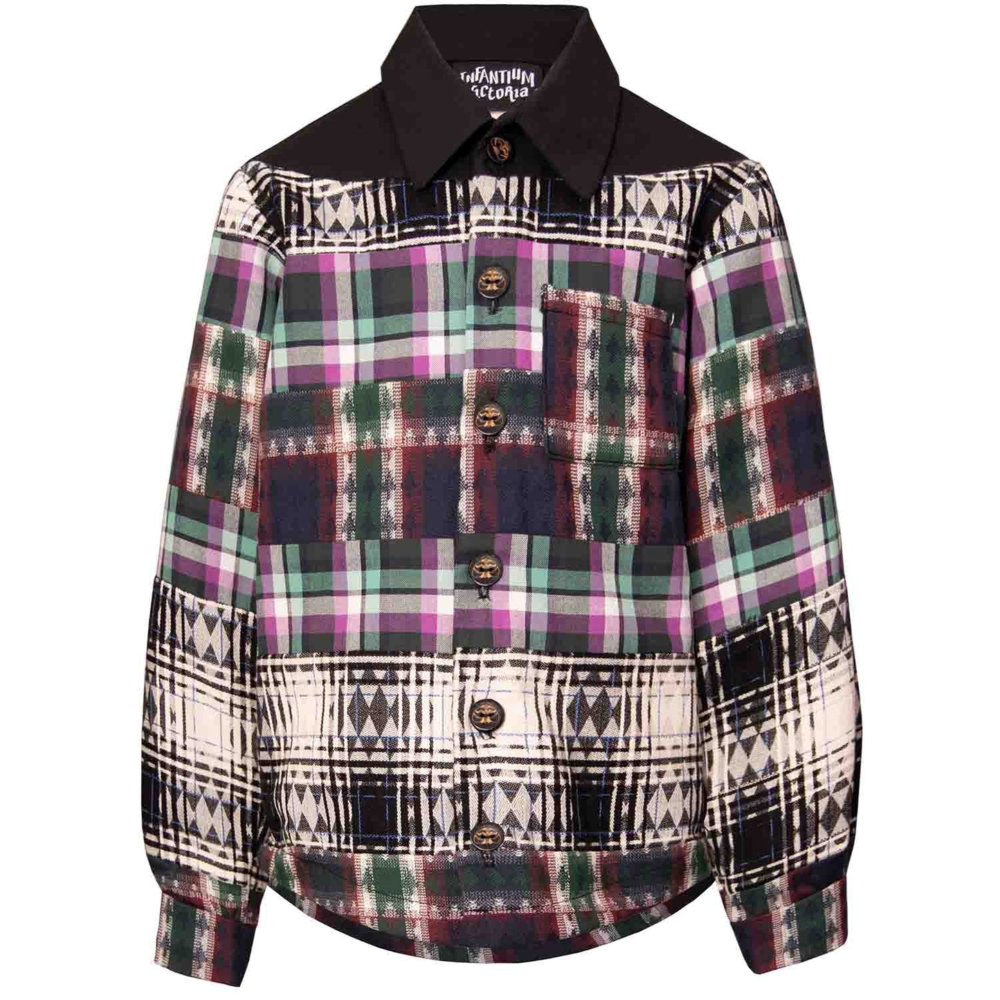 Mixed Tartan Plaid Shirt