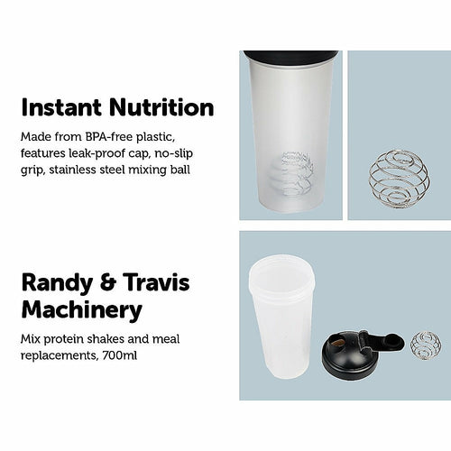 10x 700ml GYM Protein Supplement Drink Blender Mixer Shaker Shake Ball