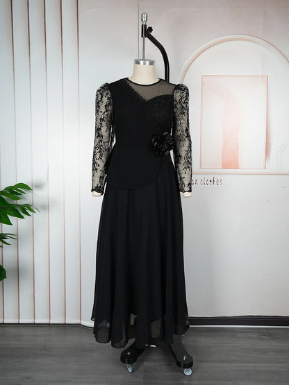 Plus Size African Party Long Dresses for Women  New Dashiki Ankara Sequin Evening Gowns Turkey Outfits Robe Africa Clothing