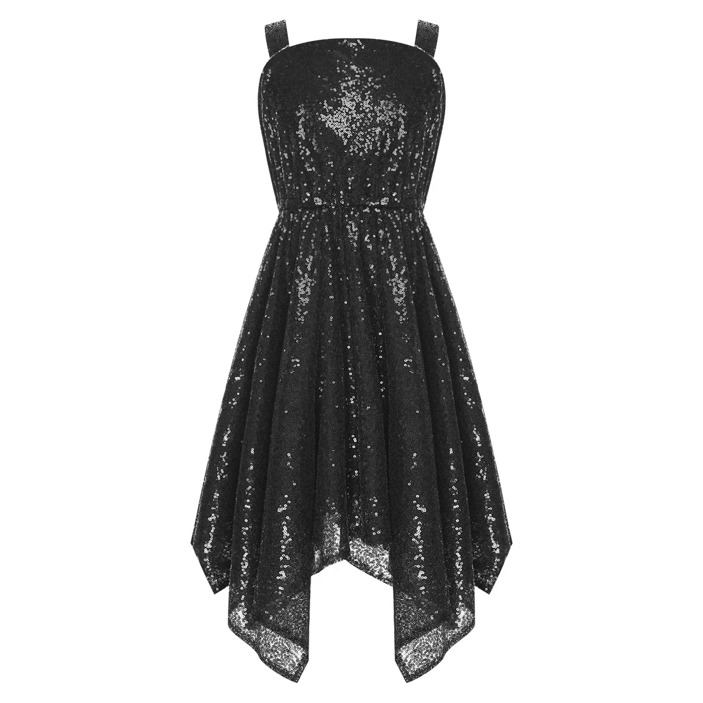 Kids Princess Costume Party Dresses Petites Filles Robe Sequins Pageant Wedding Festive Dress for Girls Sparkling Vestidos