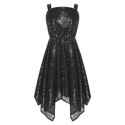 Kids Princess Costume Party Dresses Petites Filles Robe Sequins Pageant Wedding Festive Dress for Girls Sparkling Vestidos